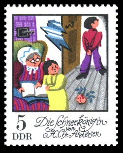 5 Pf Briefmarke: Wintermärchen - Die Schneekönigin 5 Pf Briefmarke: Wintermärchen - Die Schneekönigin