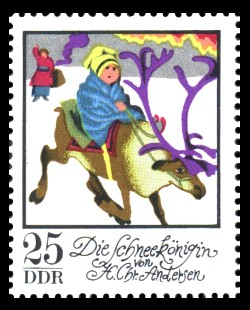 25 Pf Briefmarke: Wintermärchen - Die Schneekönigin 25 Pf Briefmarke: Wintermärchen - Die Schneekönigin
