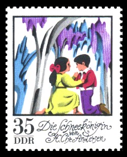 35 Pf Briefmarke: Wintermärchen - Die Schneekönigin 35 Pf Briefmarke: Wintermärchen - Die Schneekönigin