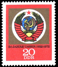 20 Pf Briefmarke: 50 Jahre UdSSR