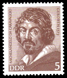 5 Pf Briefmarke: Bedeutende Persönlichkeiten, Michelangelo da Caravaggio