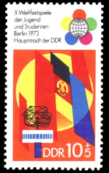 10 + 5 Pf Briefmarke: X. Weltfestspiele der Jugend und Studenten