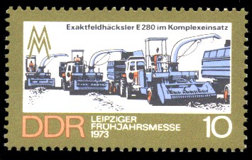 10 Pf Briefmarke: Leipziger Frühjahrsmesse 1973