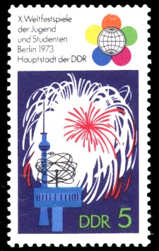 5 Pf Briefmarke: X. Weltfestspiele der Jugend und Studenten 5 Pf Briefmarke: X. Weltfestspiele der Jugend und Studenten