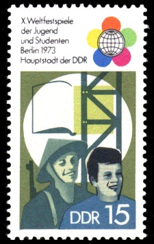 15 Pf Briefmarke: X. Weltfestspiele der Jugend und Studenten