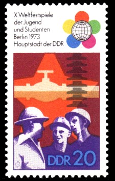 20 Pf Briefmarke: X. Weltfestspiele der Jugend und Studenten
