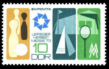 10 Pf Briefmarke: Leipziger Herbstmesse 73 10 Pf Briefmarke: Leipziger Herbstmesse 73