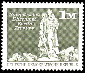 1 M Briefmarke: Sozialistischer Aufbau in der DDR, Treptower Ehrenmal Bln 1 M Briefmarke: Sozialistischer Aufbau in der DDR, Treptower Ehrenmal Bln
