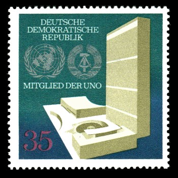 35 Pf Briefmarke: DDR - Mitglied der UNO