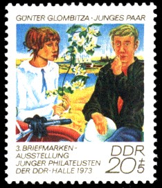 20 + 5 Pf Briefmarke: Briefmarkenausstellung junger Philatelisten 20 + 5 Pf Briefmarke: Briefmarkenausstellung junger Philatelisten