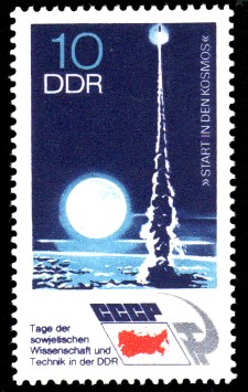 10 Pf Briefmarke: Tage der sowjetischen Wissenschaft und Technik in der DDR 10 Pf Briefmarke: Tage der sowjetischen Wissenschaft und Technik in der DDR