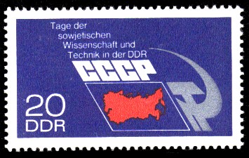 20 Pf Briefmarke: Tage der sowjetischen Wissenschaft und Technik in der DDR