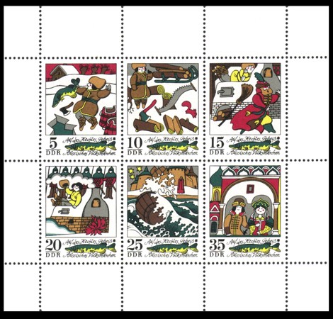  Briefmarke: Kleinbogen: Wintermärchen - Auf des Hechtes Geheiß