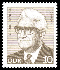 10 Pf Briefmarke: Verdienstvolle Persönlichkeiten der Arbeiterbewegung, Georg Handke