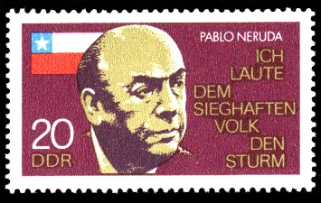 20 Pf Briefmarke: Pablo Neruda