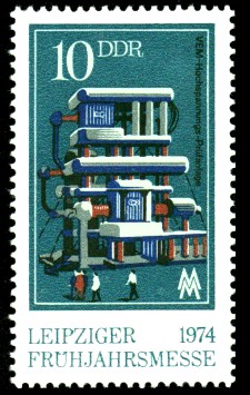 10 Pf Briefmarke: Leipziger Frühjahrsmesse 1974 10 Pf Briefmarke: Leipziger Frühjahrsmesse 1974