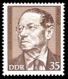 35 Pf Briefmarke: Bedeutende Persönlichkeiten, Lion Feuchtwanger 35 Pf Briefmarke: Bedeutende Persönlichkeiten, Lion Feuchtwanger