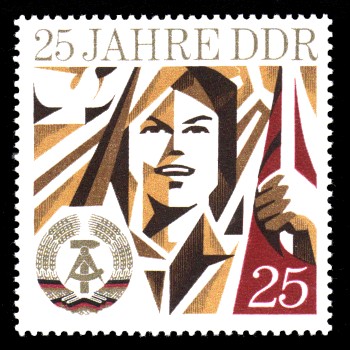 25 Pf Briefmarke: 25 Jahre DDR