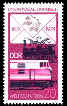 20 Pf Briefmarke: 100 Jahre Weltpostverein 20 Pf Briefmarke: 100 Jahre Weltpostverein
