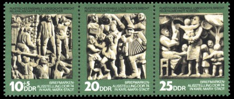  Briefmarke: Dreierstreifen - Tag der Philatelisten