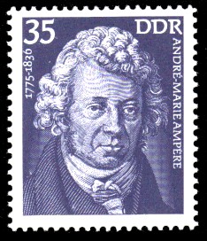 35 Pf Briefmarke: Bedeutende Persönlichkeiten, Andre-Marie Ampere 35 Pf Briefmarke: Bedeutende Persönlichkeiten, Andre-Marie Ampere