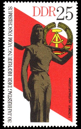 25 Pf Briefmarke: 30. Jahrestag der Befreiung vom Faschismus