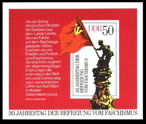  Briefmarke: Block - 30. Jahrestag der Befreiung vom Faschismus