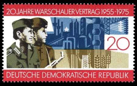 20 Pf Briefmarke: 20 Jahre Warschauer Vertrag