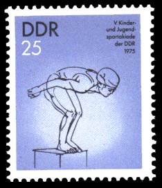 25 Pf Briefmarke: 5. Kinder- und Jugendspartakiade der DDR