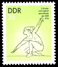 35 Pf Briefmarke: 5. Kinder- und Jugendspartakiade der DDR