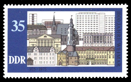 35 Pf Briefmarke: 1000 Jahre Weimar, Stadtansicht