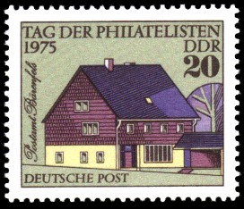 20 Pf Briefmarke: Tag der Philatelisten, Postamt Bärenfels