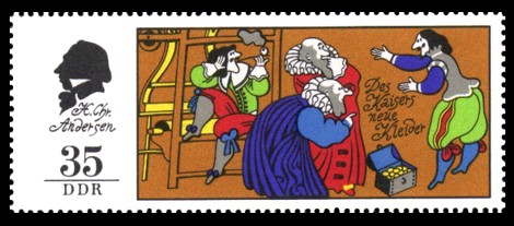 35 Pf Briefmarke: Märchen - Des Kaisers neue Kleider
