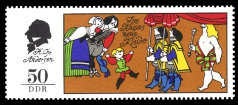 50 Pf Briefmarke: Märchen - Des Kaisers neue Kleider