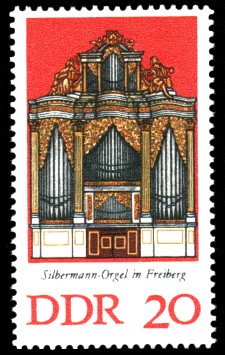 20 Pf Briefmarke: Silbermann-Orgeln (Freiberg) 20 Pf Briefmarke: Silbermann-Orgeln (Freiberg)