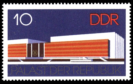 10 Pf Briefmarke: Palast der Republik 10 Pf Briefmarke: Palast der Republik