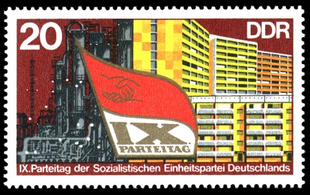 20 Pf Briefmarke: IX. Parteitag der SED 20 Pf Briefmarke: IX. Parteitag der SED