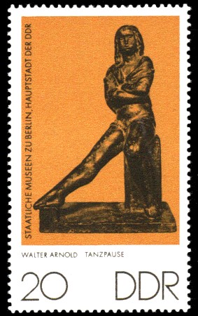 20 Pf Briefmarke: Staatliche Museen zu Berlin, Tanzpause 20 Pf Briefmarke: Staatliche Museen zu Berlin, Tanzpause