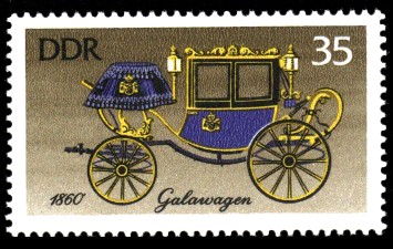 35 Pf Briefmarke: Historische Kutschen, Galawagen 35 Pf Briefmarke: Historische Kutschen, Galawagen