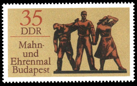 35 Pf Briefmarke: Mahn- und Ehrenmal Budapest