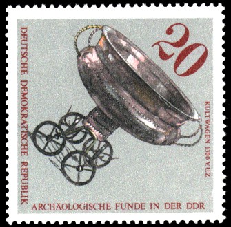 20 Pf Briefmarke: Archäologische Funde, Kultwagen 20 Pf Briefmarke: Archäologische Funde, Kultwagen