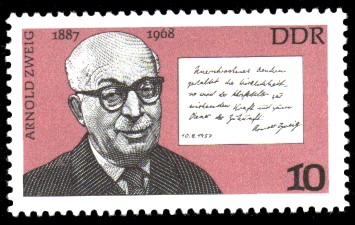 10 Pf Briefmarke: Bedeutende Persönlichkeiten, Arnold Zweig
