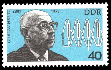 40 Pf Briefmarke: Bedeutende Persönlichkeiten, Gustav Hertz 40 Pf Briefmarke: Bedeutende Persönlichkeiten, Gustav Hertz