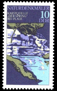 10 Pf Briefmarke: Naturdenkmäler, Der Spring