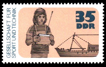 35 Pf Briefmarke: Gesellschaft für Sport und Technik, Modellbau