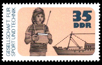 35 Pf Briefmarke: Gesellschaft für Sport und Technik, Modellbau 35 Pf Briefmarke: Gesellschaft für Sport und Technik, Modellbau