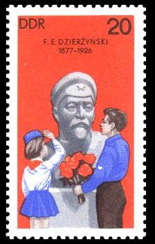 20 Pf Briefmarke: 100. Geburtstag F. E. Dzierzynski, Denkmal 20 Pf Briefmarke: 100. Geburtstag F. E. Dzierzynski, Denkmal
