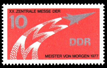10 Pf Briefmarke: XX. Zentrale Messe der Meister von Morgen