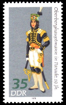35 Pf Briefmarke: Paradetrachten, Oberberghauptmann