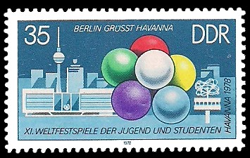 35 Pf Briefmarke: XI. Weltfestspiele der Jugend und Studenten, Berliner Bauten